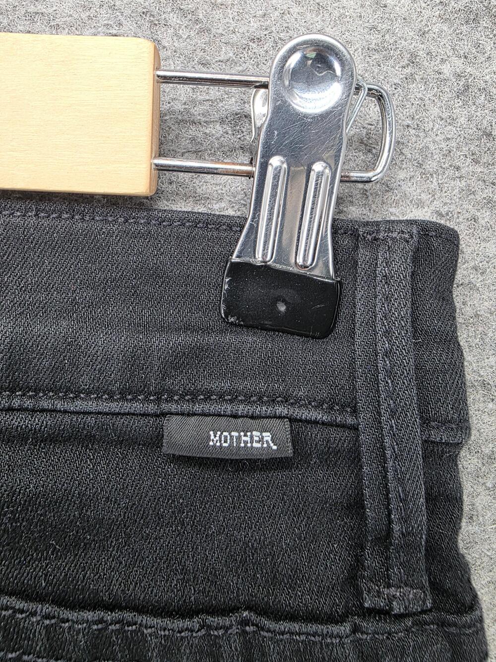 Mother Jeans Womens 26 Black Flared Slim Stretch Dark Wash Denim 32 Inseam - Picture 10 of 10